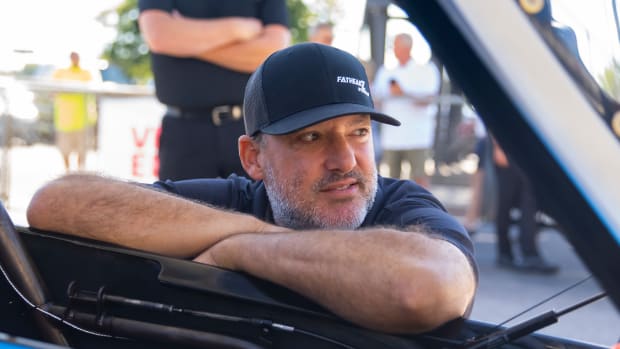 Tony Stewart came oh-so-close to winning the NHRA Lucas Oil Drag Racing Series Top Alcohol Dragster championship, but wound up 21 points behind new champion, Norway native Julie Nataas. Photo: USA Today Sports / Mark J. Rebilas.